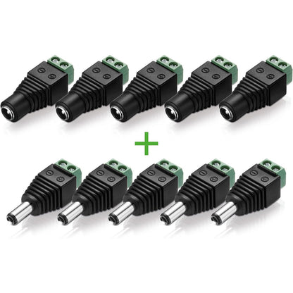 277071 - lidhje, adaptor rryme DC, spinë rryme DC 5.5 x 2.5 mm në bllok terminali dypolar (5x) + adaptor rryme DC prizë DC 5.5 x 2.5 mm në bllok terminali dypolar (5x)