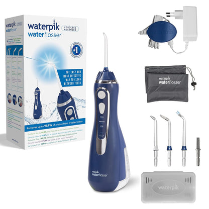 315344 - Pastrues uji pa tel me 3 cilësime presioni dhe bateri të rikarikueshme, ideal për udhëtime dhe banjo të vogla, ngjyrë blu (WP-563EU)
