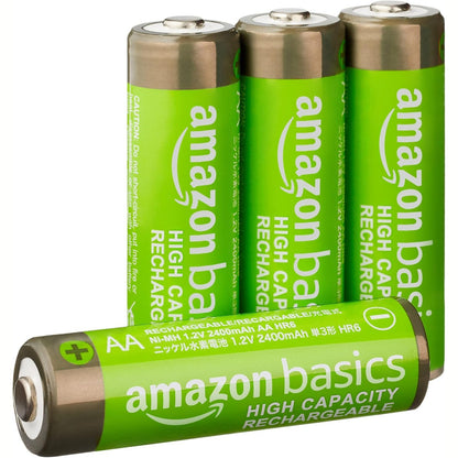 299979 - AMAZON BASICS Pako me 4 bateri AA NiMH 2400 mAh, 1.2 V, të rikarikueshme deri në 400 herë