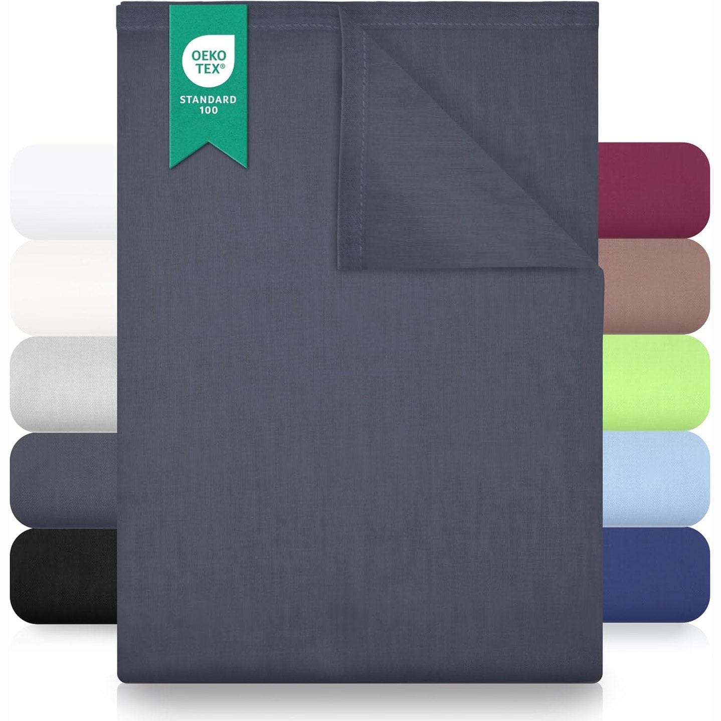 293776 - GREEN MARK Çarçaf i sheshtë 100% pambuk, klasik i sheshtë pa elastik, Gri antracit, 180 x 275 cm