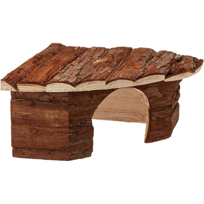241543 - CROCI Shtëpia prej druri në qoshe, për brejtës dhe derra gini, 42 x 15 x 30 cm