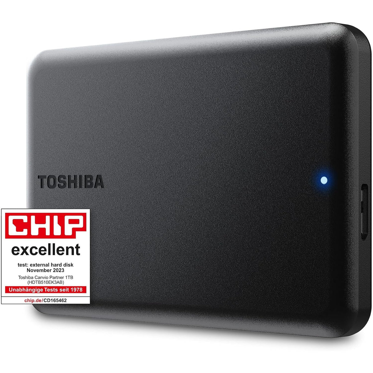 295598 - TOSHIBA Disk i jashtëm i ngurtë portativ Canvio Partner | Kapacitet: 1TB | 2.5" | USB 3.2 | Pajtueshëm me Mac dhe Windows | Xbox, PS4, PS5