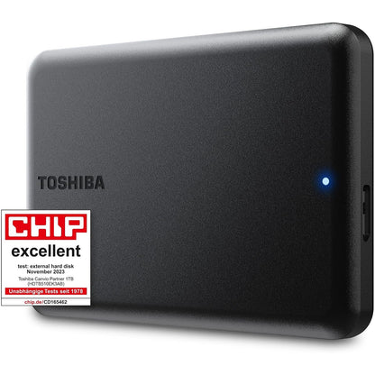 295598 - TOSHIBA Disk i jashtëm i ngurtë portativ Canvio Partner | Kapacitet: 1TB | 2.5" | USB 3.2 | Pajtueshëm me Mac dhe Windows | Xbox, PS4, PS5