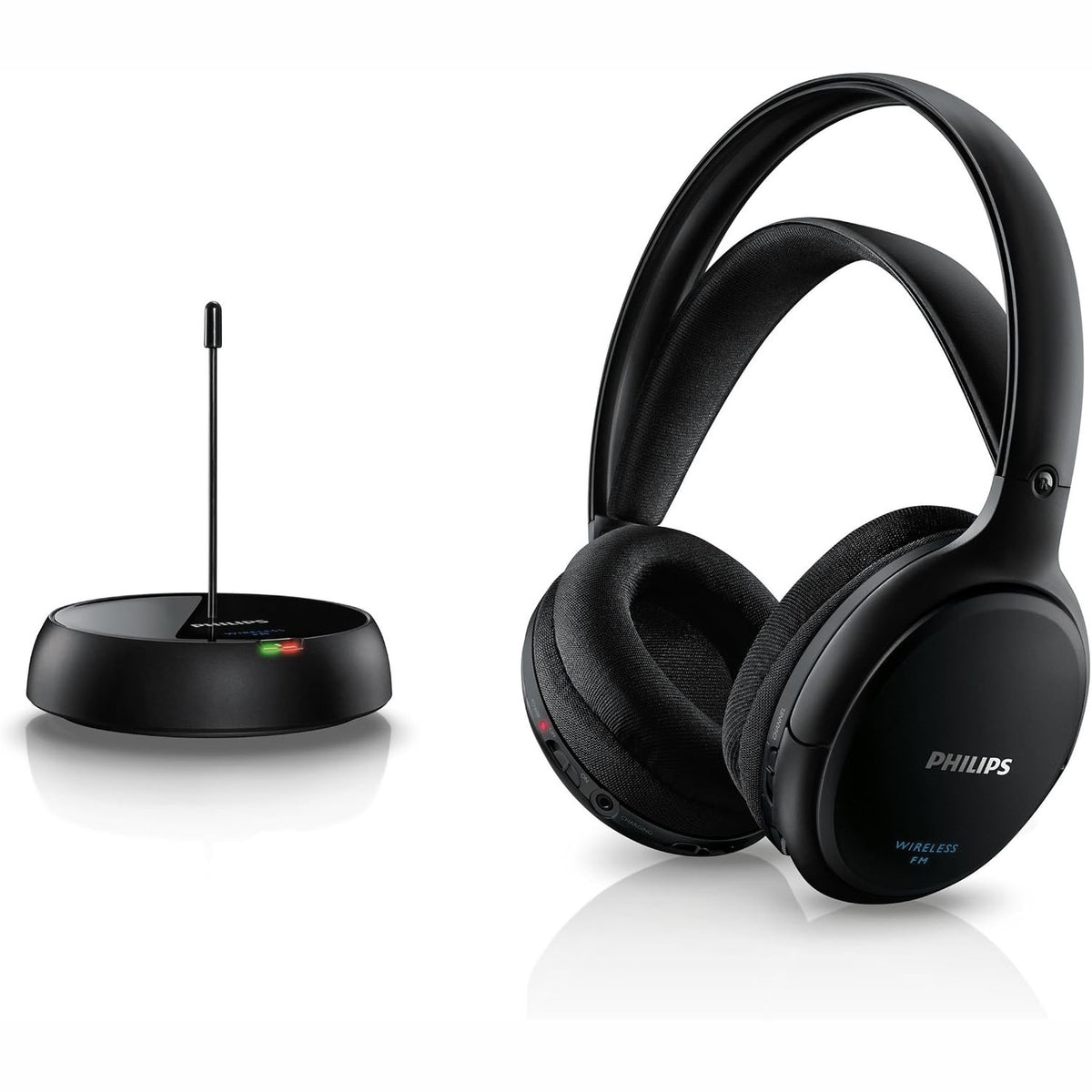 273109 - Philips Audio Kufje pa tel SHC5200/10, HiFi, altoparlant 32 mm, transmetim FM, dizajn ultra i lehtë, rikarikues