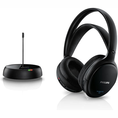 295668 - PHILIPS KUFJE PËR TV PA TEL AUDIO SHC5200/10, Kufje HiFi, Altoparlant 32 mm, Transmetim FM pa tel, Dizajn ultra i lehtë dhe i rehatshëm, Plotësisht i rikarikueshëm, Të Zeza