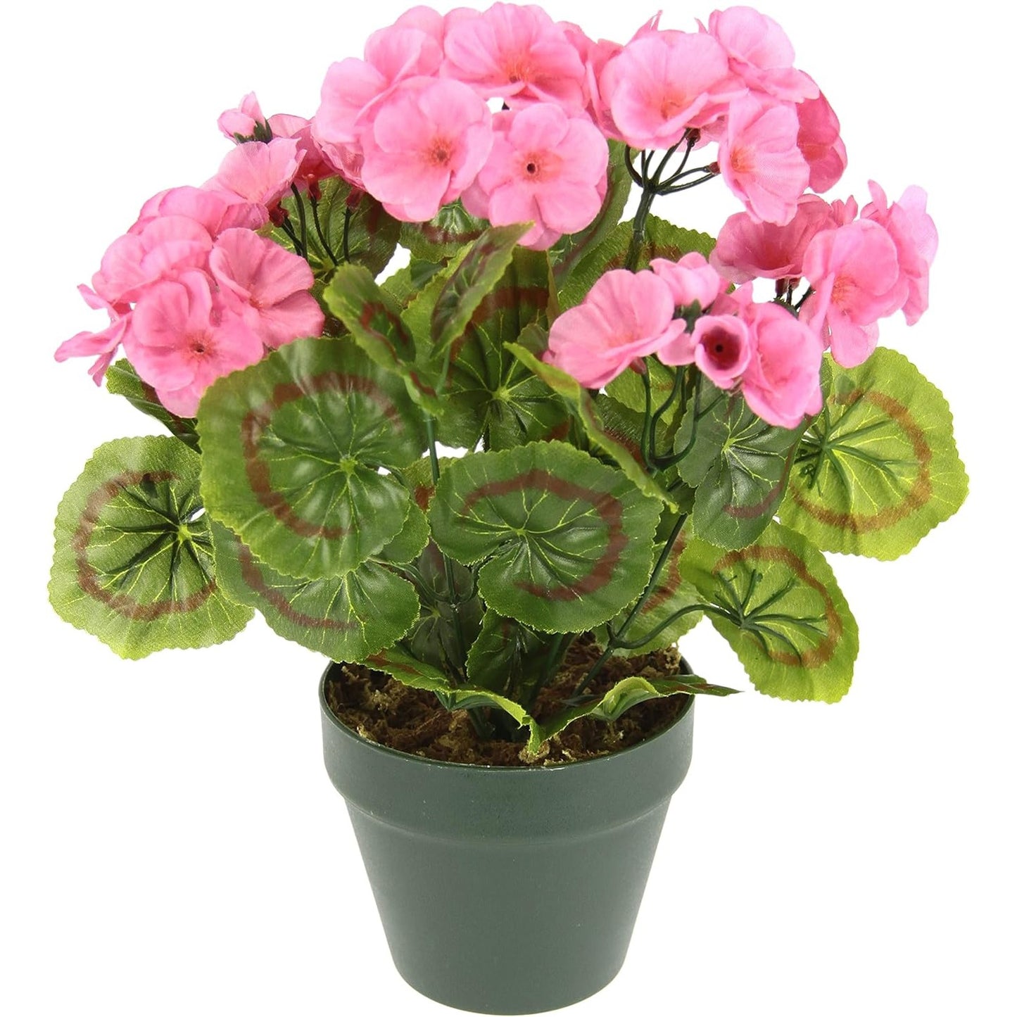 214761 - FLAIR FLOWER Geranium Artificial në Vazo - Shkurre Geranium - Bimë Lulesh - Lule Artificiale - Dekorim Tavoline - Bimë Dekorative - Bimë e Brendshme - 090128RS - Rozë