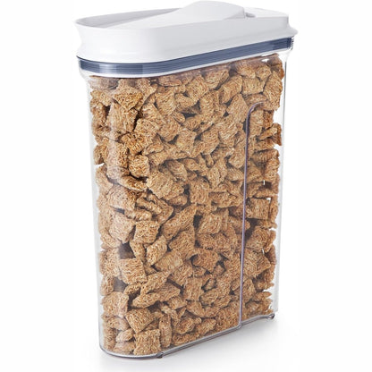 183862 - OXO Enë Dispenser për Musli Good Grips POP, Madhësi 4.2L, Kapak për Ruajtjen Hermetike, Ngjyra e Bardhë/Opulent Garden