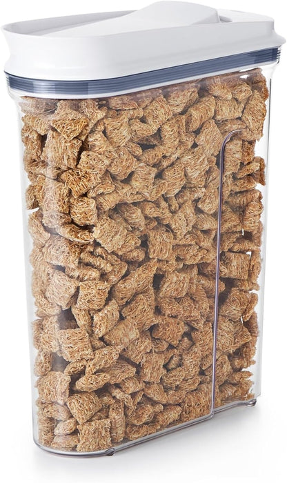 218027 - OXO GOOD GRIPS POP Dispenser i Madh për Drithëra 4.2 l, Enë me Kapak për Ruajtjen Hermetike të Muslit dhe Drithërave, E Bardhë/Opulent Garden