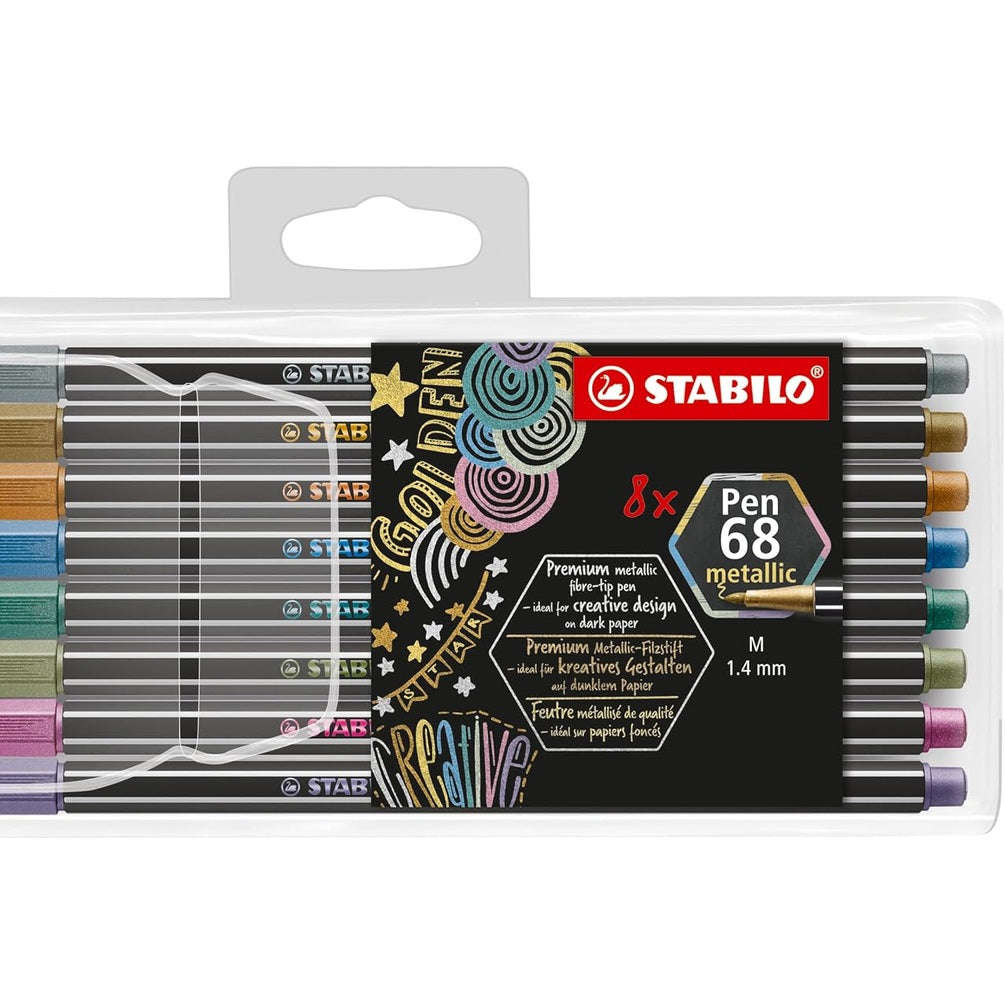 274129 - STABILO Shënues metalik premium Stilolaps 68, Set me 8 ngjyra metalike