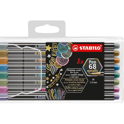 274129 - STABILO Shënues metalik premium Stilolaps 68, Set me 8 ngjyra metalike