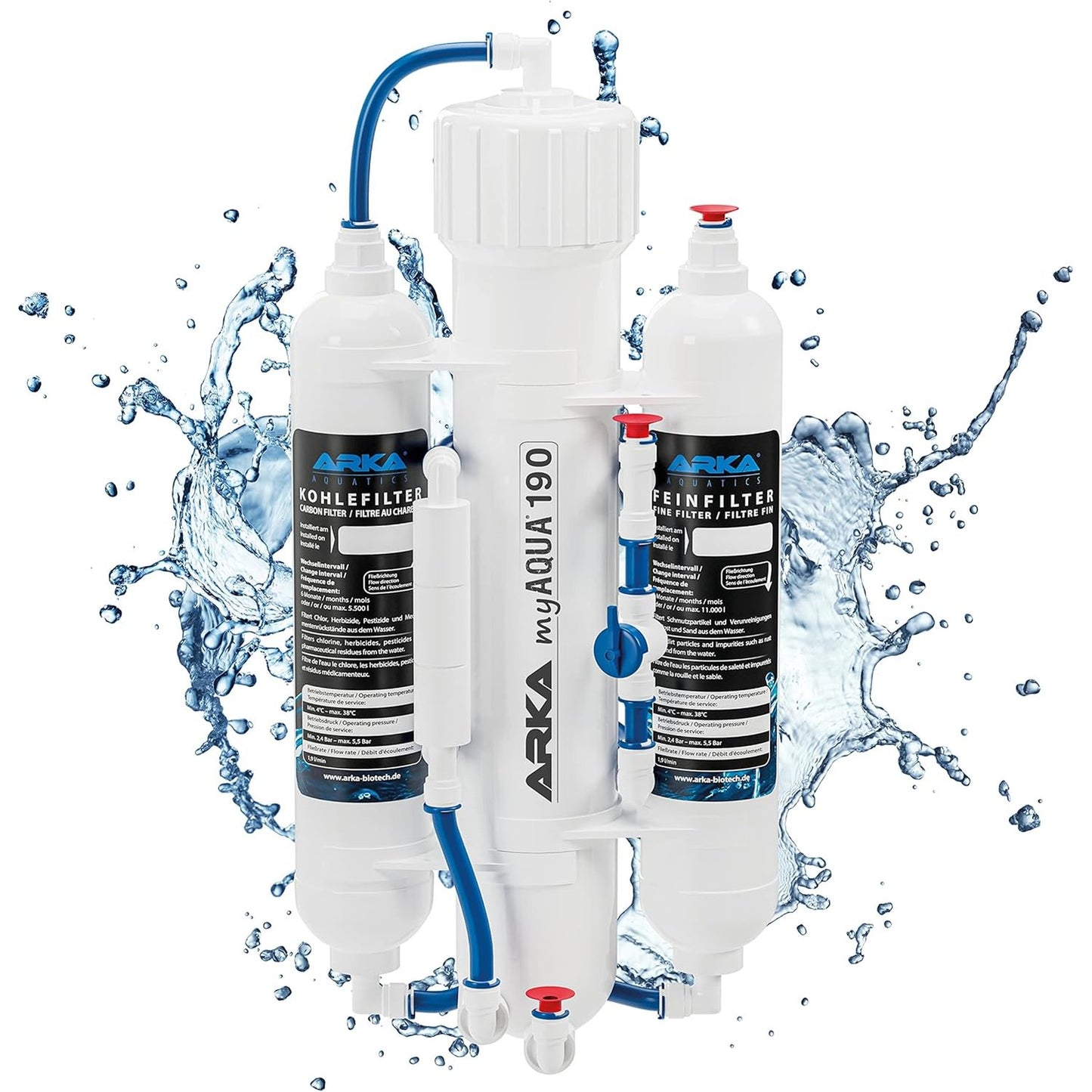 250905 - ARKA myAQUA Sistem osmoze të kundërt për akuariume, 190 l/ditë, largon deri në 99% të kripërave dhe mikrobeve