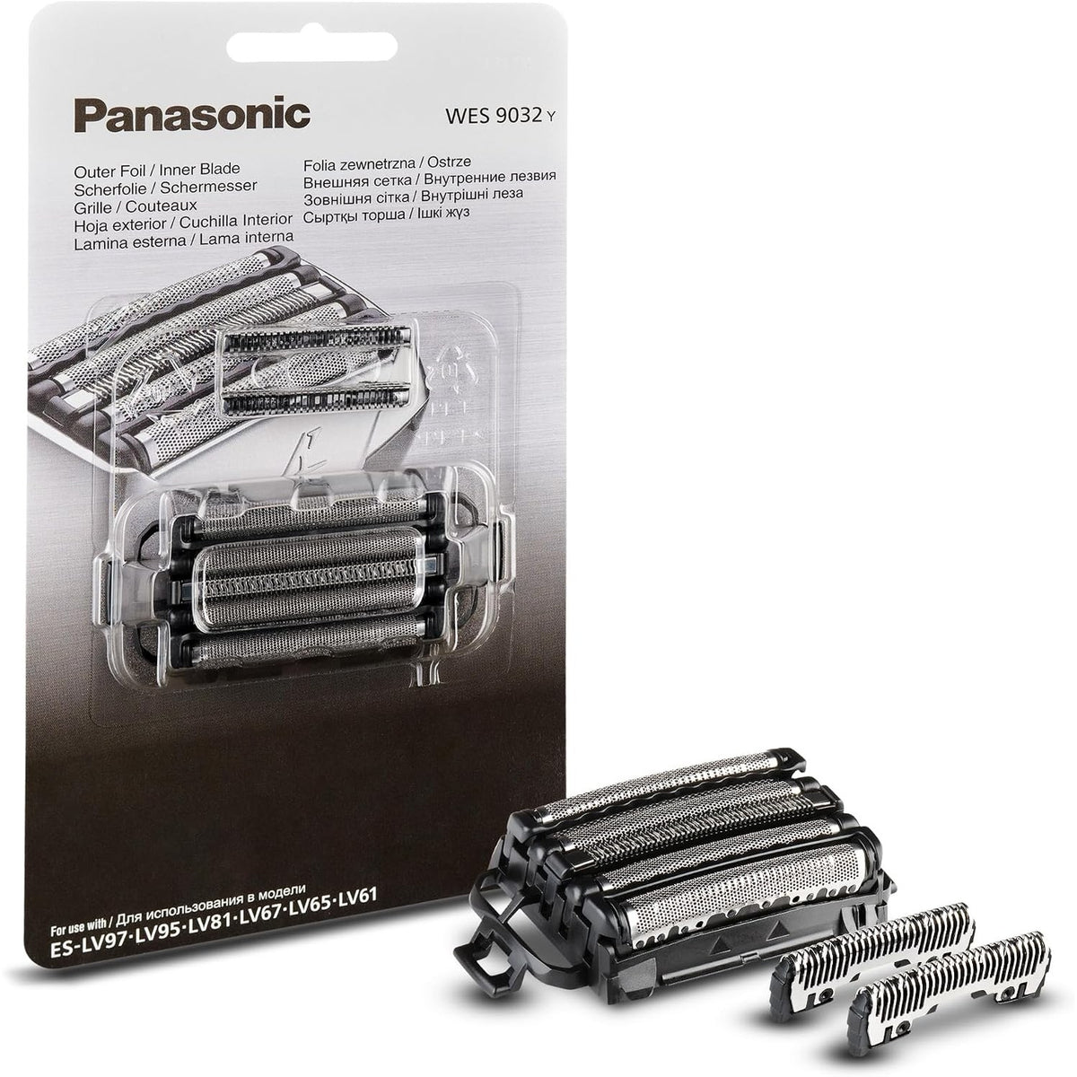 301763 - PANASONIC WES9032Y1361 Tehe Zëvendësuese dhe Fletë për Makina Rroje Elektrike ES-LV97, ES-LV95, ES-LV81, ES-LV69, ES-LV67, ES-LV65 dhe ES-LV61, Çelik Inoks Japonez, I Rezistueshëm nga Uji