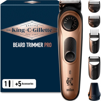 307370 - KING C. GILLETTE Brisku elektrik për mjekër, 40 cilësime gjatësie, tehe të mprehta