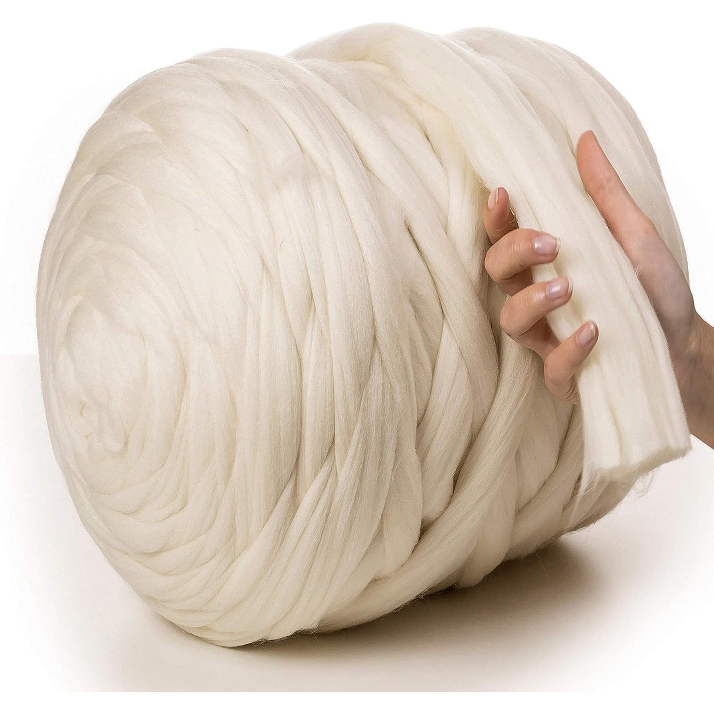 169110 - MERIWOOLART XXL - Lesh Merino 100% Virgjër, Fill i Trashë për Thurje me Krahë, Thurëse të Thatë dhe të Lagështje, Batanije dhe Batanije për Fëmijë - Ngjyrë Natyrale 100g