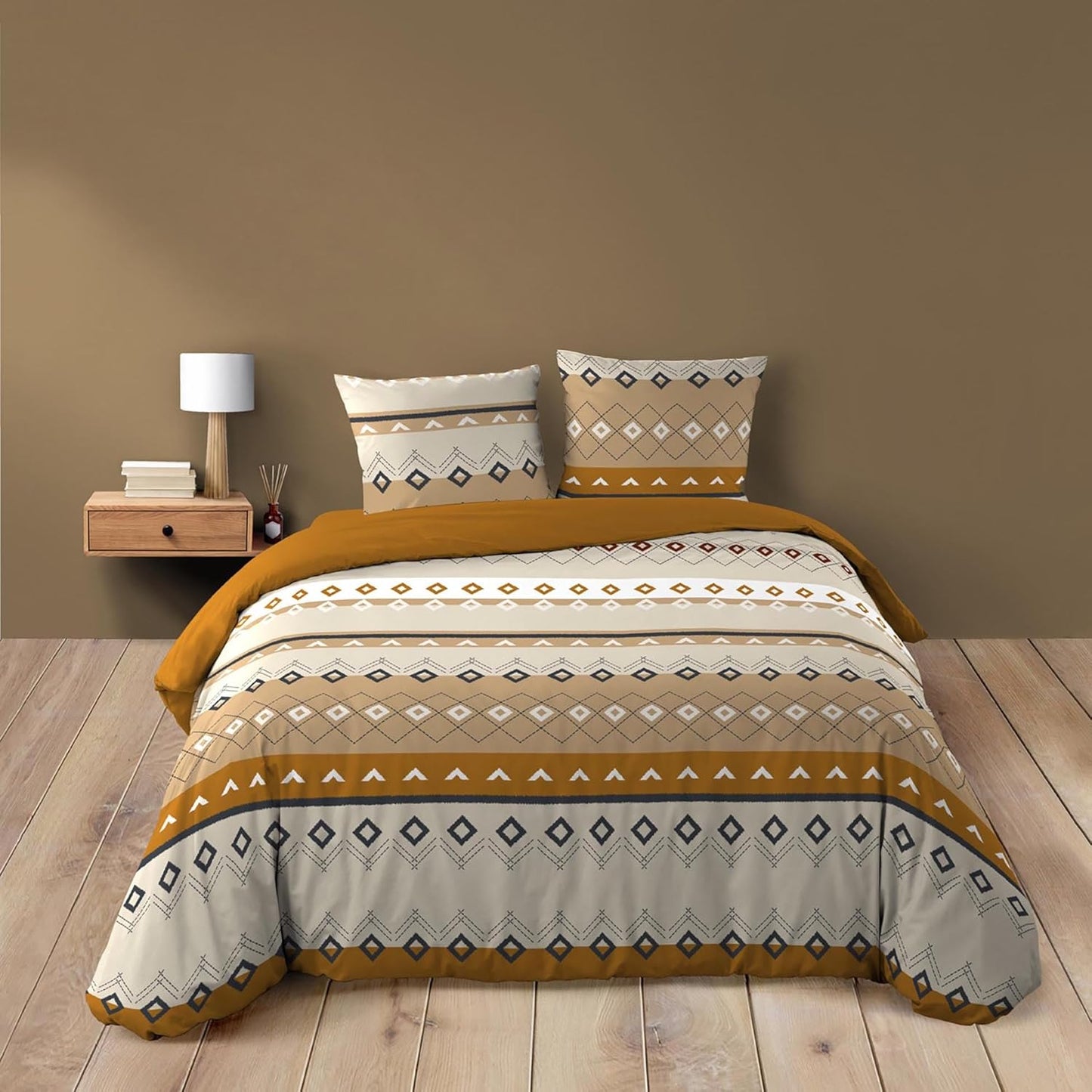 221895 - Douceur d'Intérieur, Komplet Krevati 3-Copë, 240 x 220 cm, Xena Portokalli, 100% Pambuk