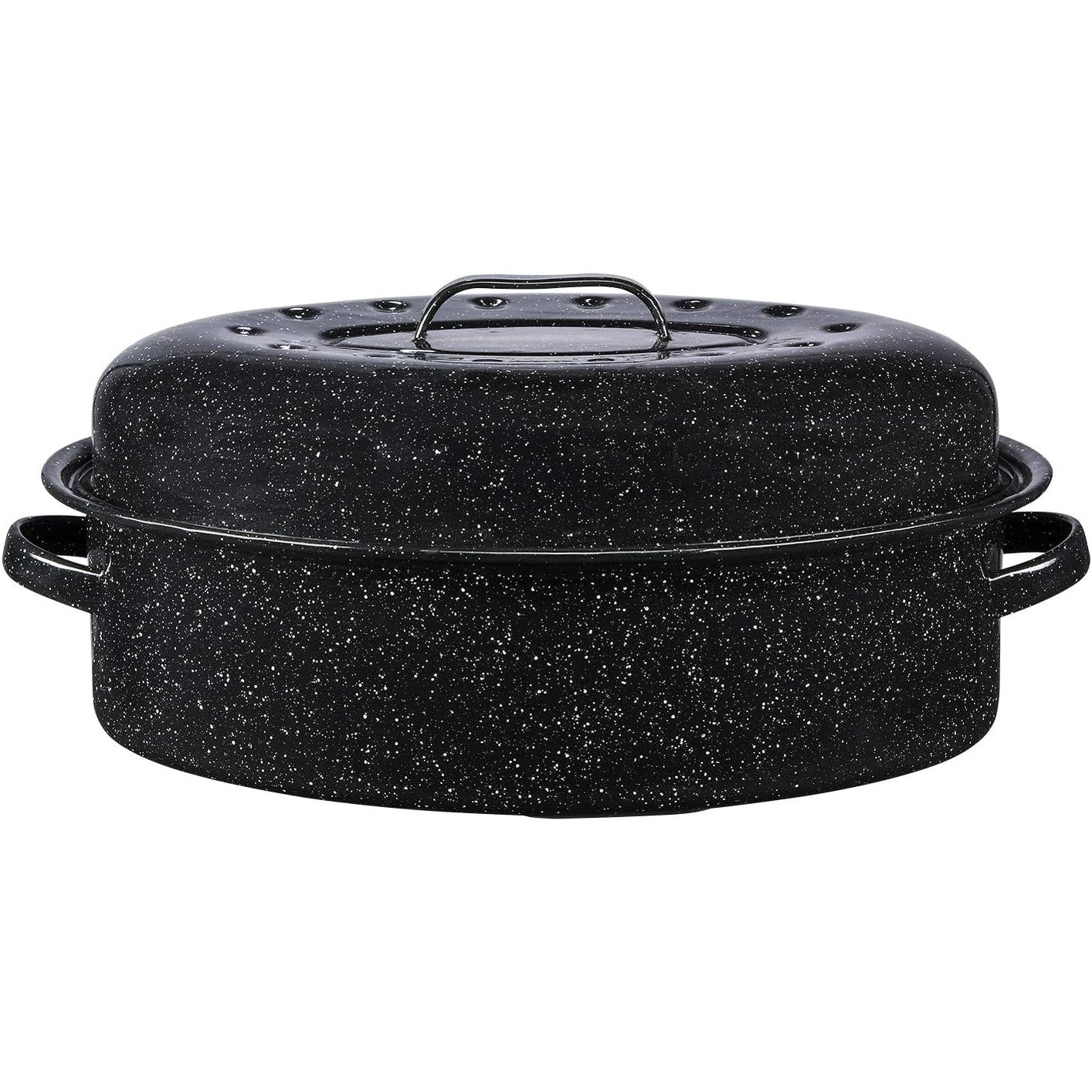 213289 - GRANITEWARE Tavë pjekjeje çeliku e smaltuar 8L - Shumë e lehtë - Madhësi e madhe, e zezë