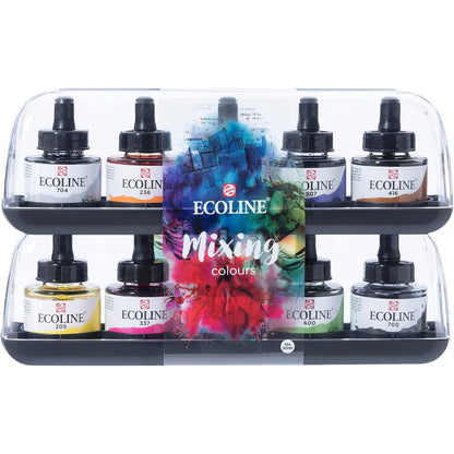 217848 - ECOLINE Flüssig-Aquarellfarben-Mischset, 10 x 30 ml