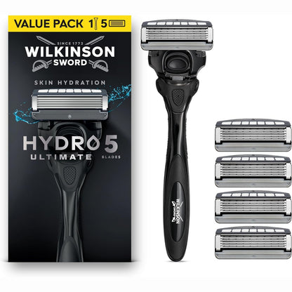 321242 - WILKINSON SWORD Brisku për meshkuj Hydro 5 Ultimate, 5 tehe mbushëse
