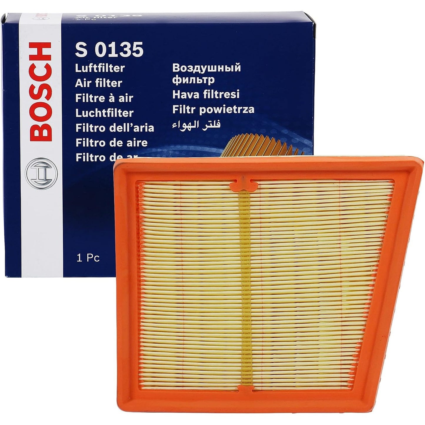 289072 - BOSCH Filtri i ajrit S0135 për makina - pastron ajrin e marrjes nga grimcat - rezistencë e lartë ndaj lagështirës dhe grisjes