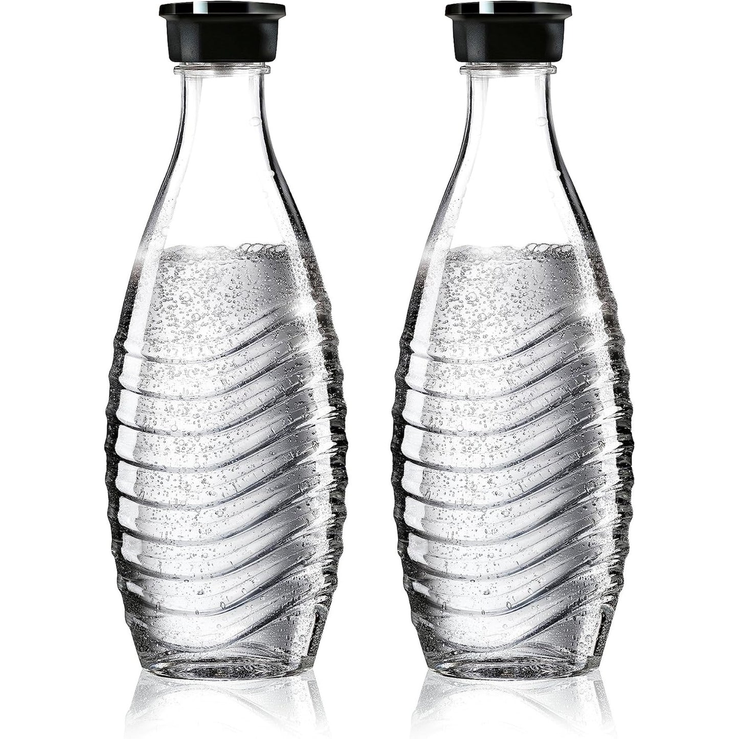 197776 - SODASTREAM - Set Karafe Qelqi, 2 Shishe 0.7L, të Përshtatshme për Makinat Penguin dhe Crystal, të Përshtatshme për Lavastovilje
