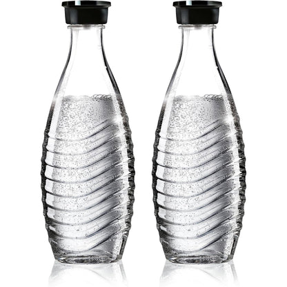 185735 - SODASTREAM - Karafe qelqi prej 0.7L, Seti prej 2 shishesh, të përshtatshme për makinat Penguin dhe Crystal, të përputhshme për lavastovilje