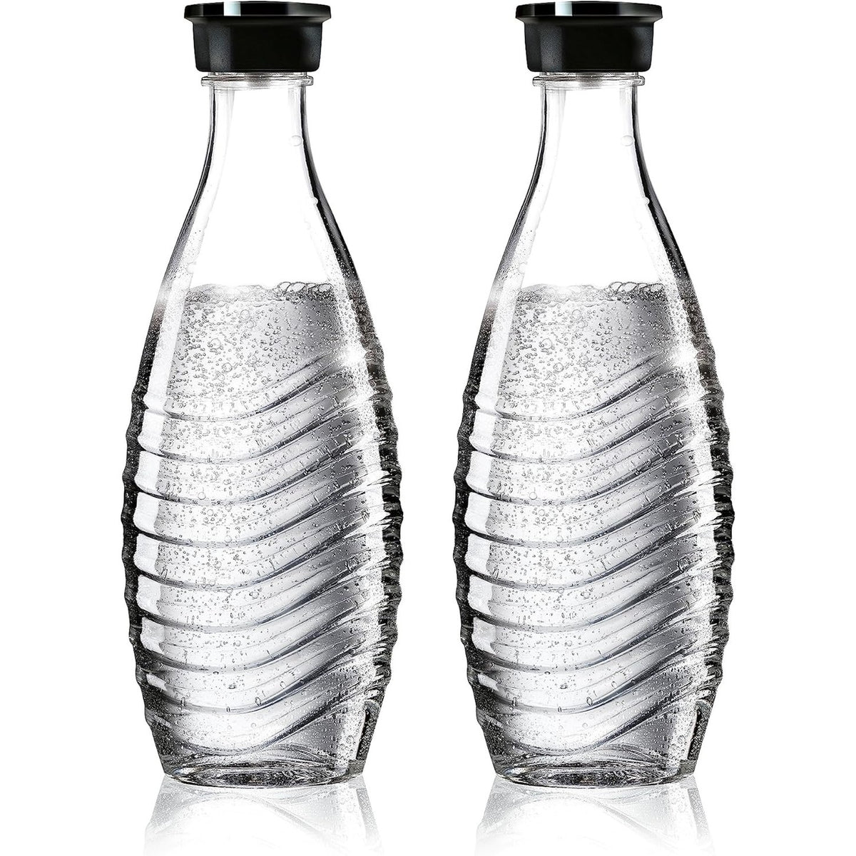 215719 - SODASTREAM Karafe qelqi – Set prej 2 shishesh x 0.7L, të përputhshme me makinat Penguin dhe Crystal, të përshtatshme për lavastovilje