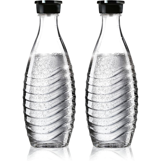 201742 - SODASTREAM Karafe Qelqi – Set prej 2 Shishe x 0.7L, Të Përputhshme vetëm me Makinat Penguin dhe Crystal, Të Përshtatshme për Lavastovilje