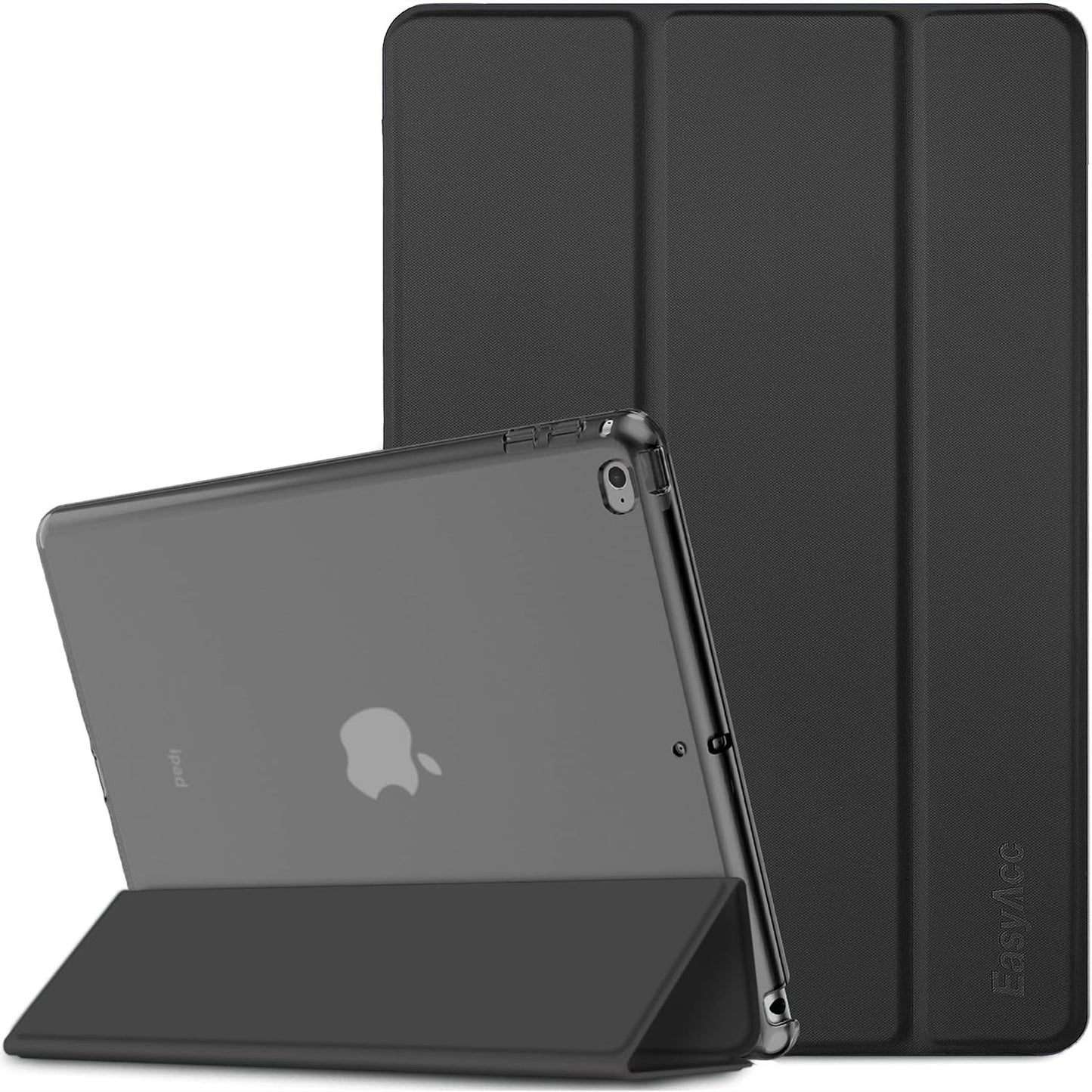 267283 - EASYACC Mbulesë për iPad Air 2, Mbulesë e Pasme Smart Cover, Transparente Mat, Automatike me Ndezje/Fikim për iPad Air 2 A1566/A1567 (E Zezë)