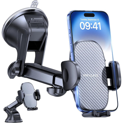 189882 - MIRACASE Mbajtëse Telefoni për Makinë me Gopë Thithëse të Përmirësuar, Rrotulluese 360°, Për iPhone, Galaxy dhe të Gjitha Telefonat e Lehtë