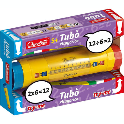 294157 - QUERCETTI Lojëra Mësimore Tubò Pitagorico për Moshat 5 Vjeç e Sipër, Tabelë Shumëzimi Matematike, Lojëra Udhëtimi, Lodra Montessori për Fëmijë