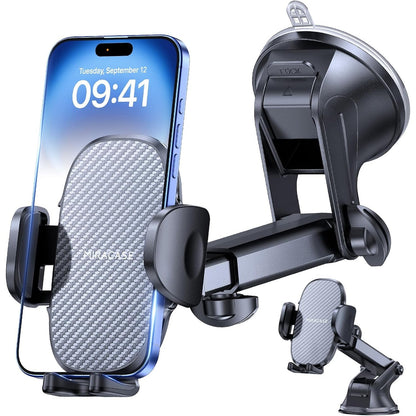 267026 - MIRACASE Mbështetëse për Telefon në Makinë, Gota më e Fortë me Thithje, e Rrotullueshme 360°, për iPhone, Galaxy dhe telefonat e tjerë
