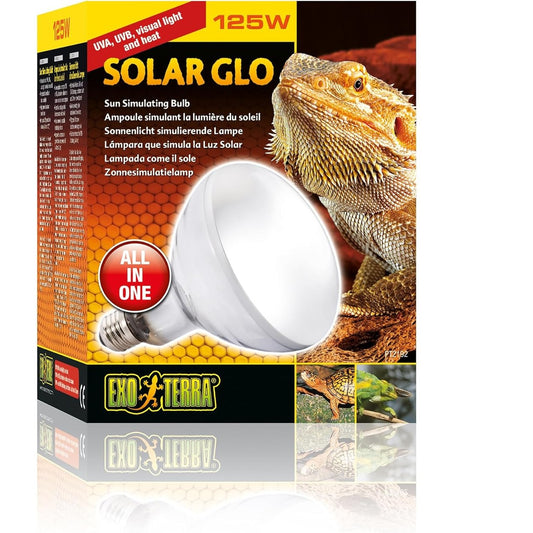 195528 - EXO TERRA Solar Glo, Llambë Simuluese e Dritës së Diellit me Fuqi 125W, Prizë E27, e Bardhë