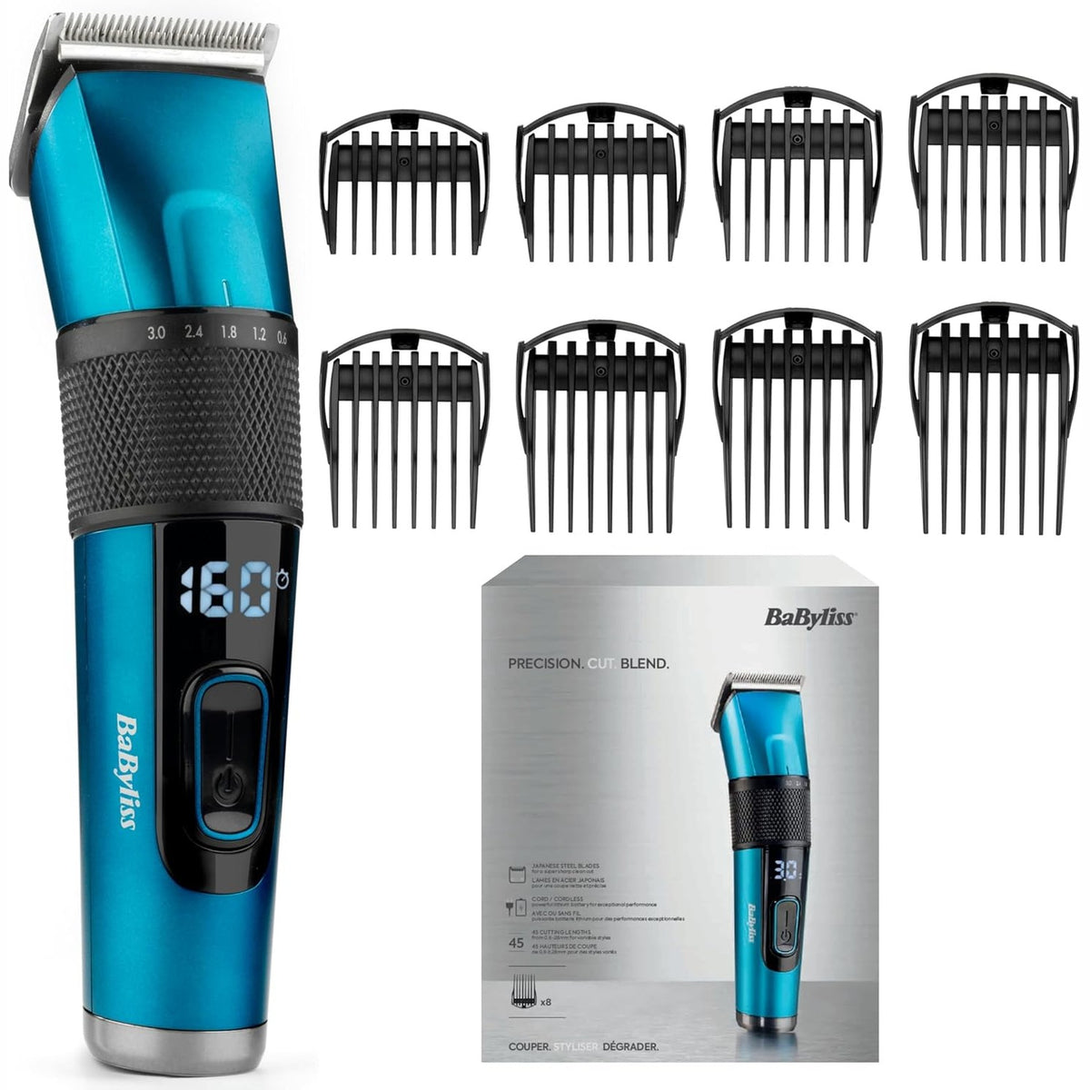289439 - BABYLISS Makinë prerëse flokësh Japoneze - Bateri litiumi, 160 minuta funksionim, 3 orë karikim, E990E