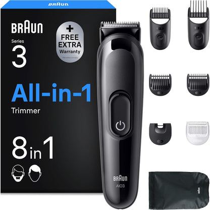 335908 - BRAUN Makinë rroje elektrike Series 3, aksesorë dhe kuti AIO3545