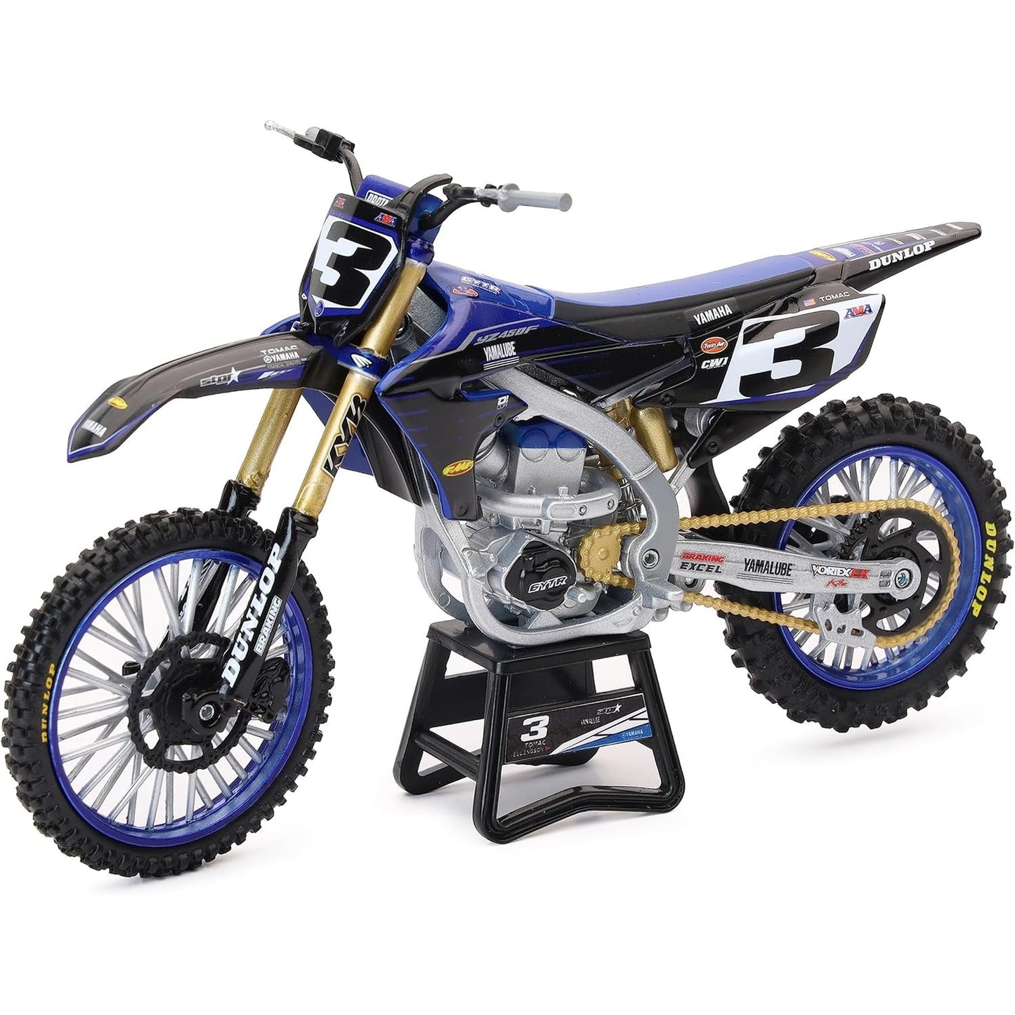 222021 - NEWRAY Miniature Yamaha YZF 450 Star Racing Eli Tomac Nr. 3, 1/12, 58323, Shumëngjyrëshe, për mosha 3 vjeç e lart
