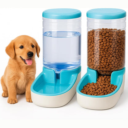 208921 - EDIPETS Dispensues Automatik Ushqimi për Mace dhe Qen, 2 Njësi, Kapaciteti 3.8 L, Tas Ushqimi dhe Uji për Kafshë Shtëpiake, Ngjyra Blu