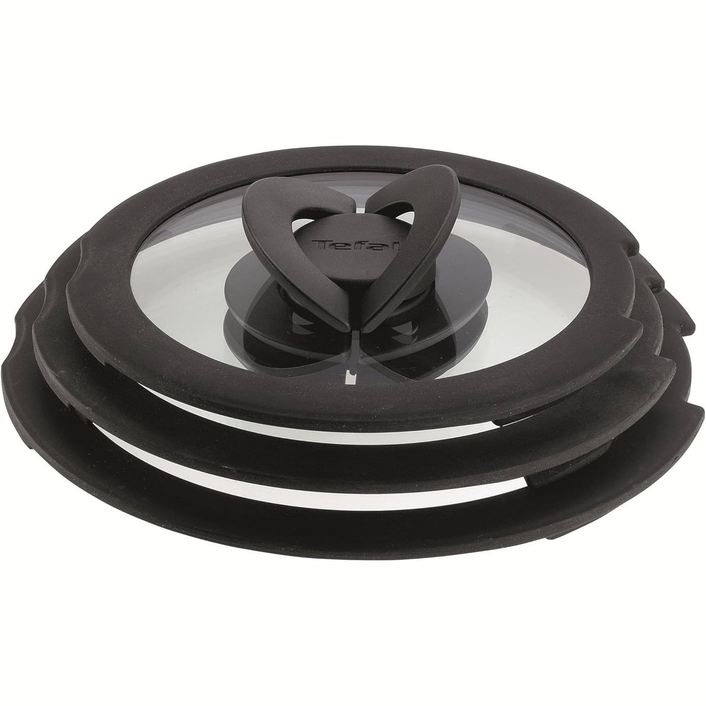 217468 - TEFAL INGENIO Set me 3 Kapakë Qelqi dhe Silikoni 16/18/20 E Zezë, L9931012