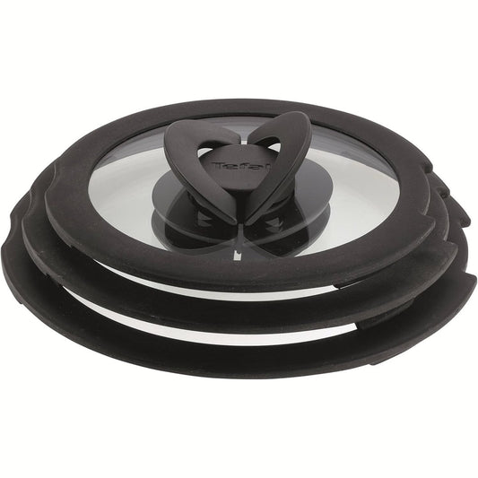 260505 - TEFAL INGENIO Set me 3 Kapakë Qelqi dhe Silikoni, 16/18/20 cm, E Zezë, L9931012