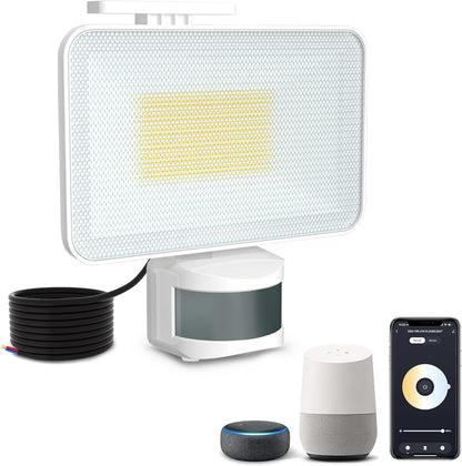 222527 - HELLYMOON Dritë LED 50W me Sensor Lëvizjeje, 5000LM, Kontroll APP, Dritë e Bardhë e Ftohtë 6500K, IP65 e Papërshkueshme nga Uji