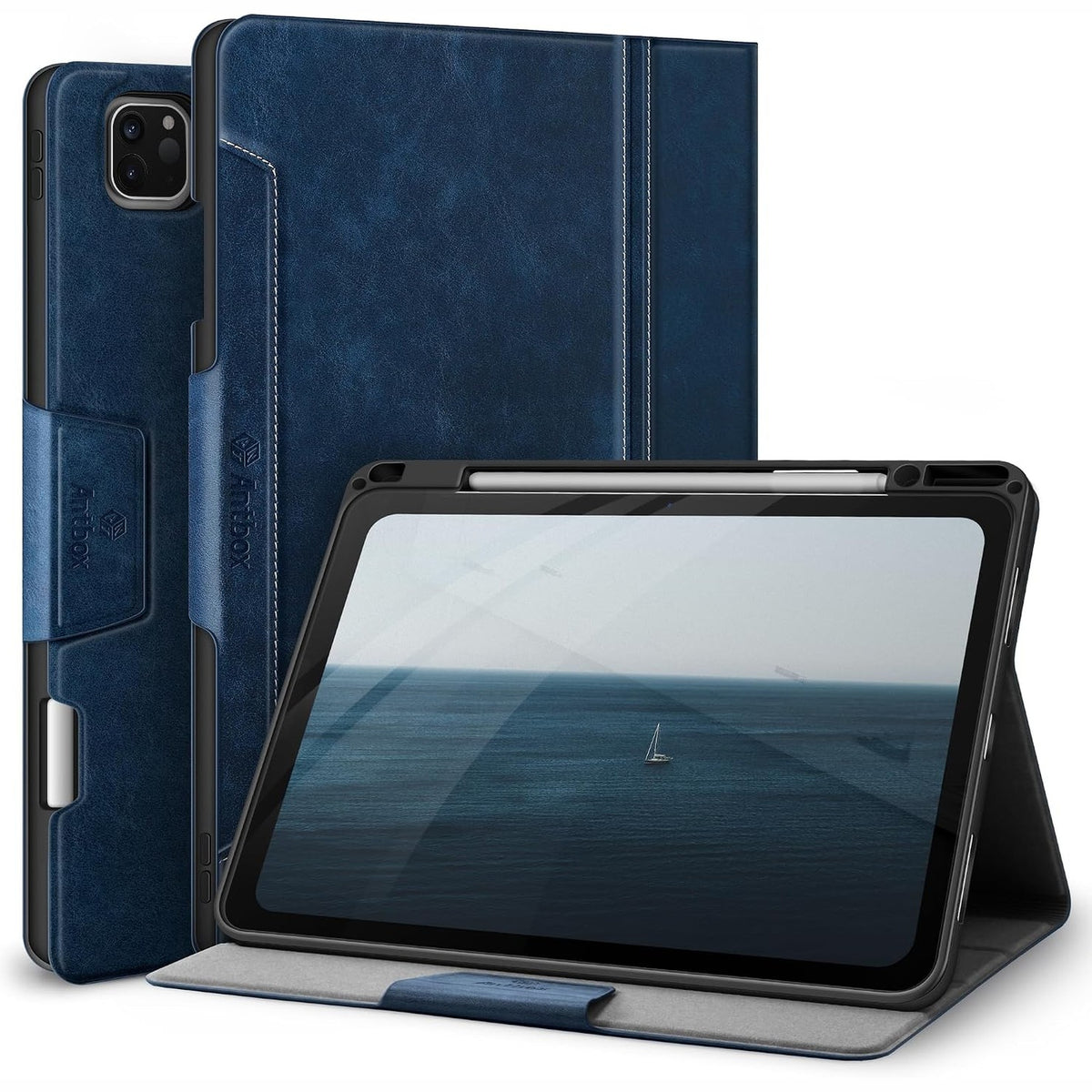 308839 - ANTBOX Mbështjellës për iPad Pro 12.9 inç, e kuqe, e gjeneratës së 6-të/5-të/4-të/3-të