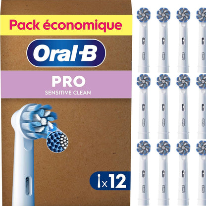 316294 - ORAL-B Koka Furçash Zëvendësuese Pro Sensitive Clean, 12 copë, për furçat elektrike të dhëmbëve Oral-B Pro, të bardha