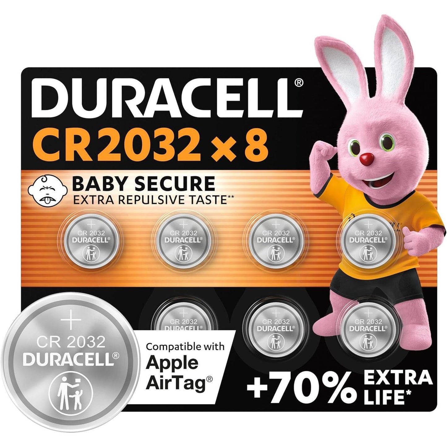 269150 - DURACELL Bateri CR2032 me butona 3V (8 copë), për çelësa makine, peshore, monitorues fitnesi, pajisje mjekësore
