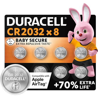 269150 - DURACELL Bateri CR2032 me butona 3V (8 copë), për çelësa makine, peshore, monitorues fitnesi, pajisje mjekësore