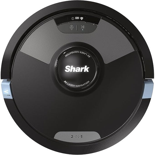 84047 - SHARK AI ULTRA Fshesë me Korrent dhe Mop 2 në 1, Kundër Qimeve, për Qilima dhe Dysheme, Kohëzgjatje Funkcionimi 110 Minuta, Kontroll Manual dhe Aplikacion, Ngjyra e Zezë, Modeli RV2600WDEU