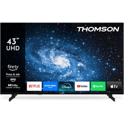 272613 - THOMSON Televizor Smart Fire 43 inç (109 cm) 4K UHD, kontroll zanor Alexa, akordues i trefishtë DVB-T/T2/C/S/S2, Dolby Vision, Dolby Atmos, HDR10, AirPlay, HDMI 2.1, Wi-Fi, Bluetooth, model 43UF4S35