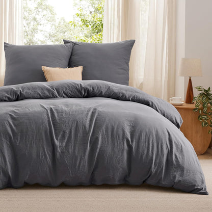 216151 - BEDSURE Set çarçafësh 155x220, 3 pjesë, Pëlhurë e butë, 1 Mbulesë jorgani 155x220 cm dhe 2 Mbulesa jastëku 80x80 cm