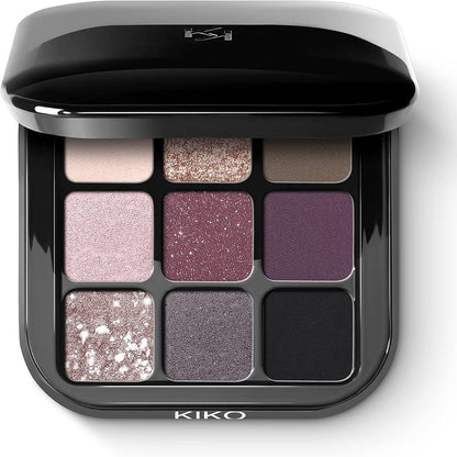 302261 - KIKO Milano Paleta e Hijeve të Syve Glamour Multi Finish 04, 9 Hije Sysh në Ngjyra të Ndryshme