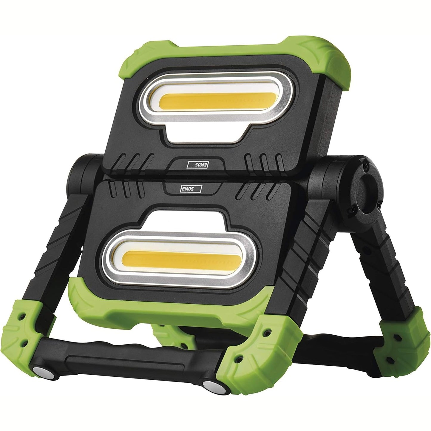 221377 - EMOS Dritë pune LED e palosshme - Dritë pune rezistente ndaj goditjeve - Maks. 2000lm, Maks. 70m - 5 Modalitete drite - 14.5 Orë - Kabllo USB - Për kantiere ndërtimi, punishte, kamping - E zezë/Jeshile.