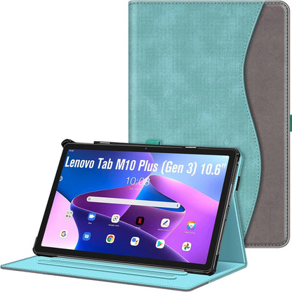 269656 - MBROJTËSE FINTIE për tabletin Lenovo Tab M10 Plus 10.6" TB125/TB128 2022, me Shikim të Shumëkëndshëm, Ngjyrë Turkuaz