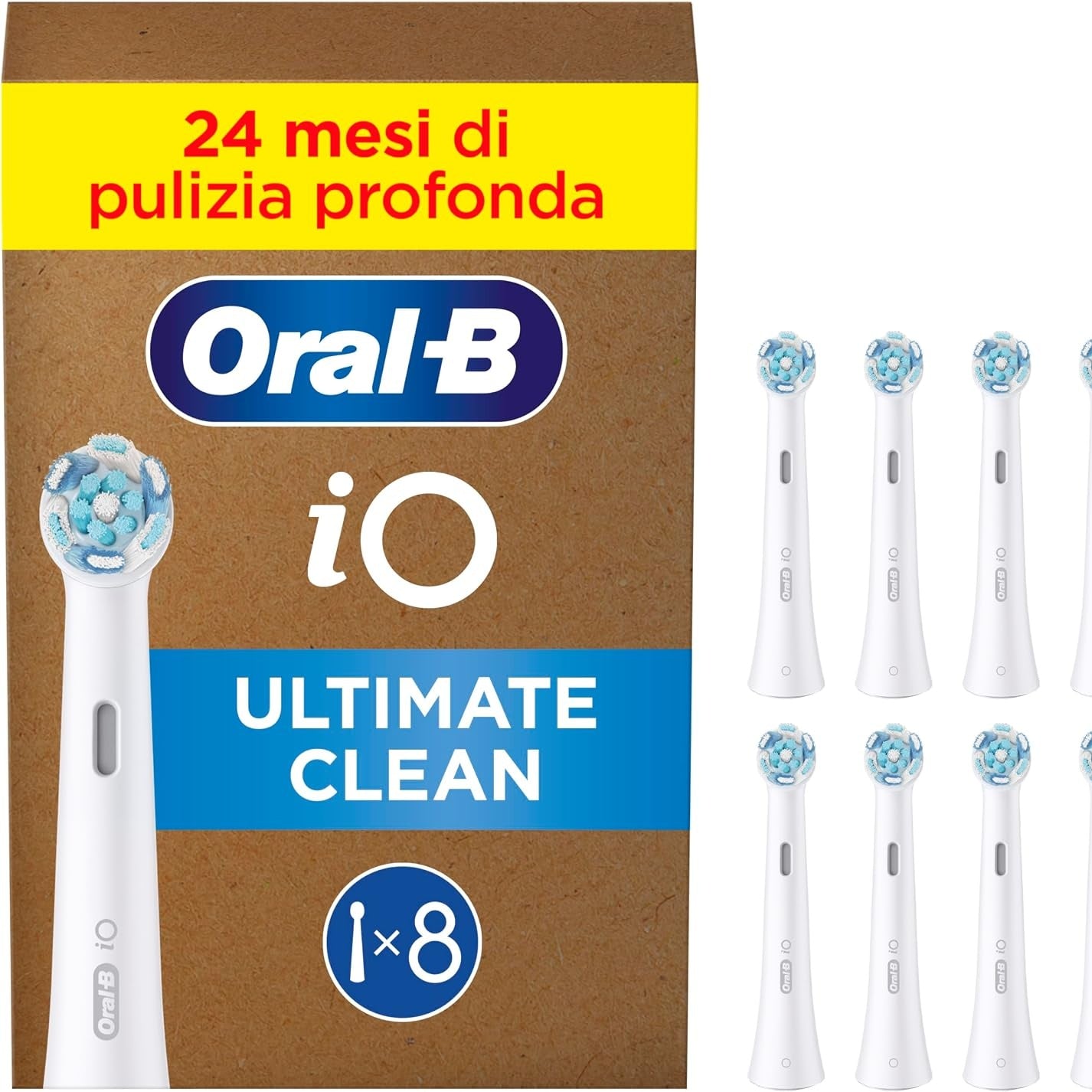 292478 - ORAL-B KOKA FURÇASH ZËVENDËSUESE iO Ultimate Clean, për furçat elektrike të dhëmbëve, pastrim të thellë, pako me 7